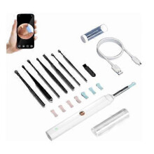 (white 8pcs) Slivor Ear Cleaner, Slivor VisioEar, Slivor Ear Cleaner with Camera and Light