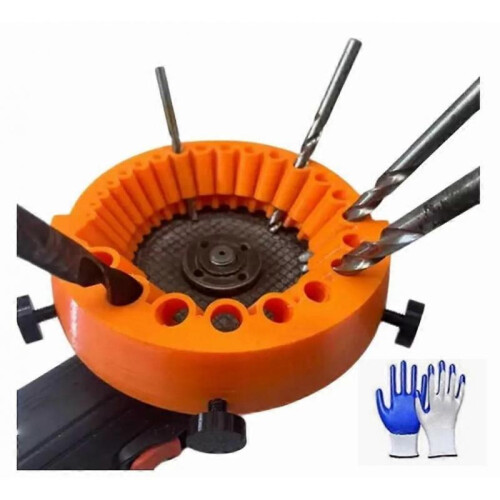 (tools with gloves) Drill Bit Sharpener, Power Drill Bit Grinding Attachment, Old Drill Bit Grinder