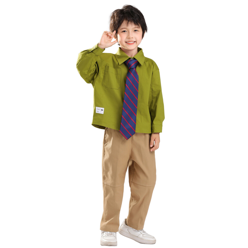 (XXXS(110-120cm)) Kids Fox Police Officer Costume – Boys' Cosplay Outfit for Halloween, School Events & Stage Performances