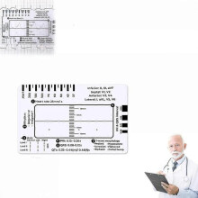 (1pcs) ECG/EKG 7 Step Ruler Card For ECG/EKG Interpretation,Portable ECG EKG Card Ruler