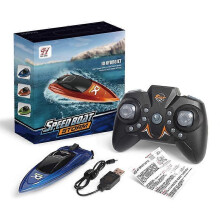 (Transparent Blue) Mini RC Boat Electric Speedboat,RC Boats for Kids,Fast Remote Control Boat