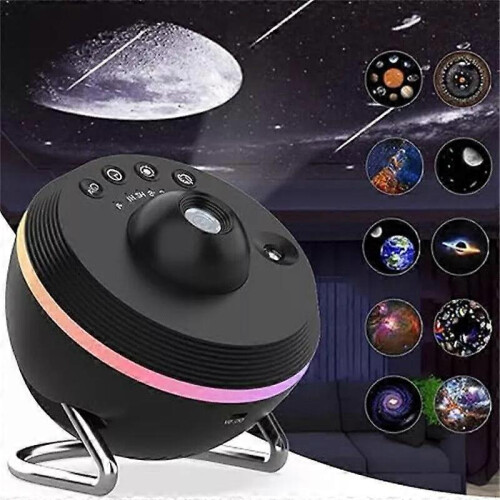 (Black Chinese) Wallfree Skylight Projector, Wallfree Planetarium Projector Stellar Sky Galaxy 2