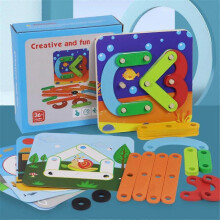 (Shape sleeve column) Childrens Educational Toys With Wooden Letters And Numbers Puzzle Board Game