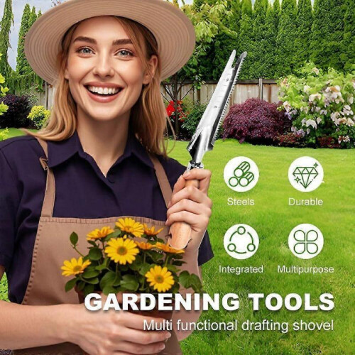 Weed Puller Tool, 2025 Upgraded 13inch Wooden Handle Gardening Weeding Tool 1