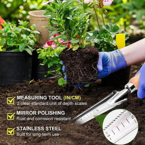 Weed Puller Tool, 2025 Upgraded 13inch Wooden Handle Gardening Weeding Tool 2