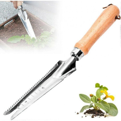 Weed Puller Tool, 2025 Upgraded 13inch Wooden Handle Gardening Weeding Tool