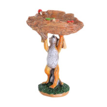 Fox Bird Feeder Collection Model Resin Fox Statue for Cafe Outdoor Home
