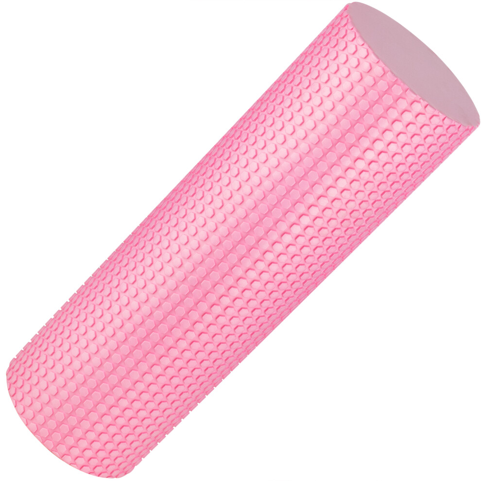 (Pink) Large Foam Roller Tube Yoga Pilates Trigger Point