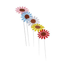 5Pcs Metal Sunflower Garden Stakes Plant Flower Stake for Outdoor Yard Patio
