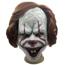Scary Clown Latex Mask Joker Scary Creepy Halloween Costume Props Cosplay Face Mask for Adults, Kids