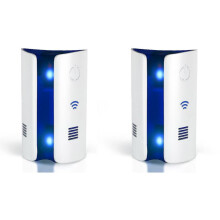 2x Ultrasonic Electromagnetic Pest Repellent Control, Plug In Home Indoor And Outdoor Repeller (us