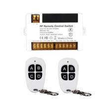 4 Channel Wireless Relay Remote Control Switch 433.92 Mhz Rf Ac90-250v 10a Relay Receiver with 2 Re