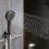 Matte black hand shower, 3-function hand shower, high pressure hand shower 5