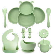 (As show, One size) Silicone Tableware for Baby, BPA Free Suction Cup Plate for Baby, Non-Slip Silicone Placemat with Suction Cups for Babies, Children