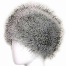 (As show, One size) Women Fluffy Faux Fur Russian Hat Lady Dick Fluffy Ski Hats Winter Warm Hats Grey