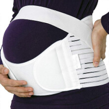 (As show, One size) Late pregnancy support belt (white XL), pregnancy support belt, waist/back/abdominal belt, abdominal belt, breathable waist support