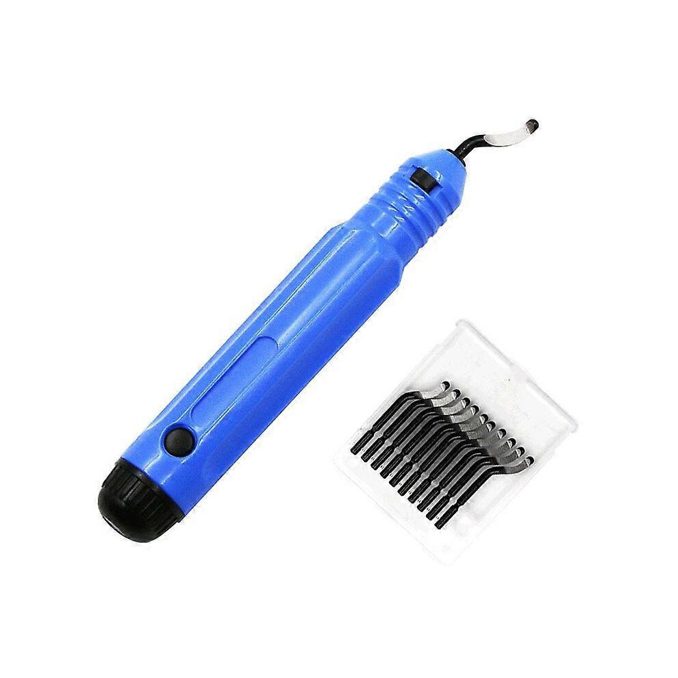 (As Show, One Size) Handheld Burr Trimming Cutter Nb1100 Portable Deburring Tool Professional Edge Removing Tools+10Pcs Bs1010 Replacement Blade 4632228930089