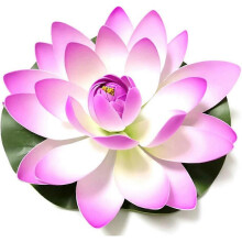 (As show, One size) Artificial Lotus Artificial Pond Plants Floating Pond Ornaments Simulation Water Lily Flower Pond Decoration Realistic Lotus for Pond Pool Water Decor