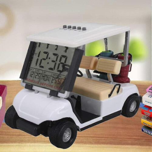 Toy Golf Cart Golf Alloy Mini Model Mini Golf Cart Clock White Model 1