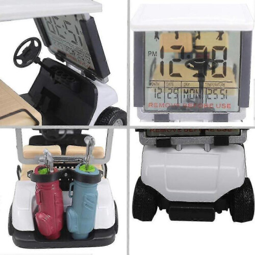 Toy Golf Cart Golf Alloy Mini Model Mini Golf Cart Clock White Model 2