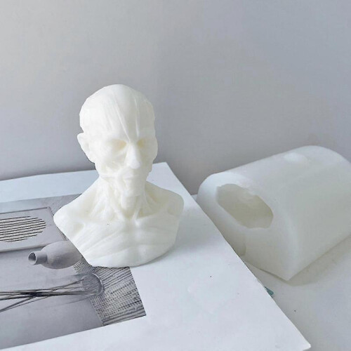 Men Head Casting Mold Art Sketch Human Funny Props Making Decor Plaster Mould 2