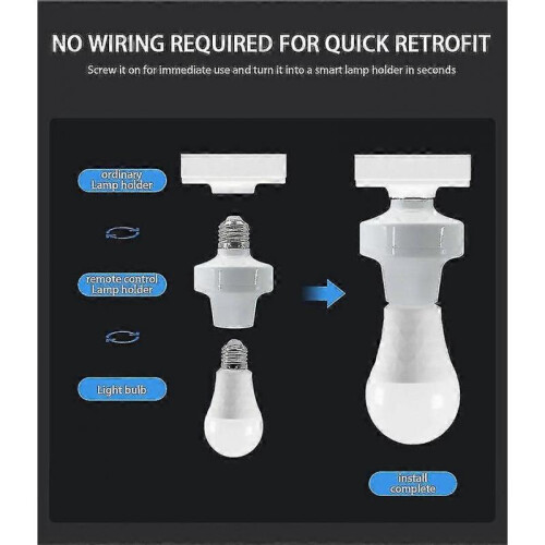 Wireless Lamp Holder Remote Control 50/60hz Dimmable E26 E27 Socket Not Include Battery110v-220v-In stock 1
