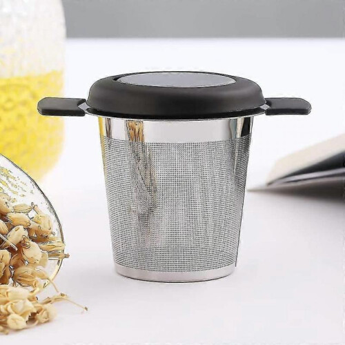Silicone handle stainless steel tea strainer 1