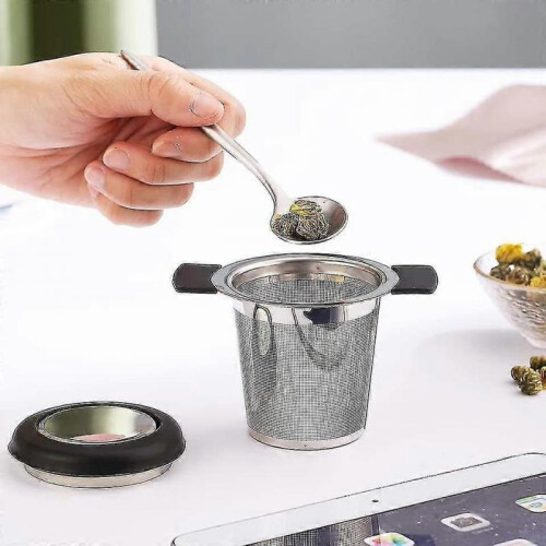 Silicone handle stainless steel tea strainer 2