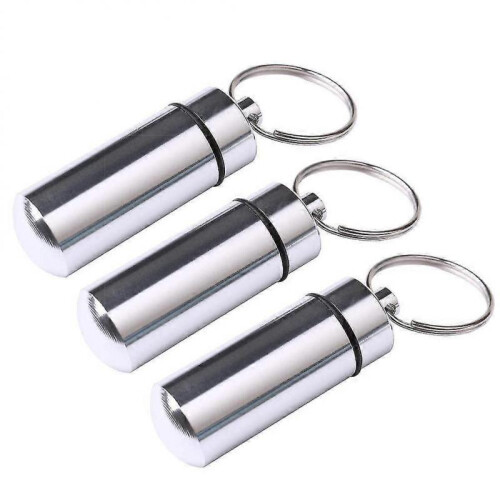 3-Pack Waterproof Aluminum Medicine Box, Mini 2