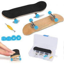 Mini Finger Skateboards Mini Alloy Complete Wooden Maple Deck,Relieve Pressure Kids Gifts with Box.