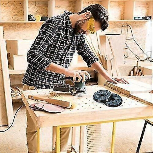 2 Pieces 5 Inch 8 Hole Hook and Loop Orbital Sander Replacement Pad Backing Pad (Blue,) 2