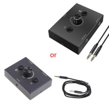 Stereo Audio Switch Audio Switcher 2 Input 1 Output / 1 Input 2 Out Audio