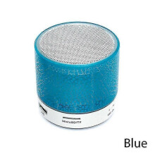 Mini Wireless Speaker with Colorful Led (Blue)