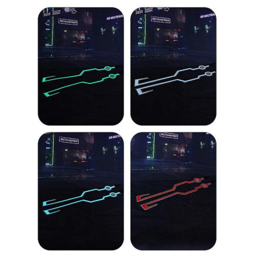 Night Riding Helmet Luminous Light Bar Led Cold Light Sticker Universal Decals 1