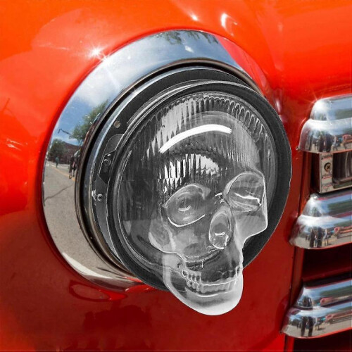 Skull Headlight Cover High Beam Light Cover Car Accessory 2