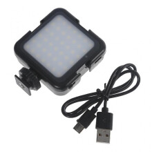 Mini Led Video Light with 3 Cold Shoe Mount,rechargeable Photography Light Panel for Macro Photography & Video Recording