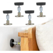 Pieces Adjustable Threaded Bed Frame Anti-Shake Tool Telescopic Bracket, Headboard Plug Set Anti-Shake Fixer Anti-Vibration Fixings for Home Furniture