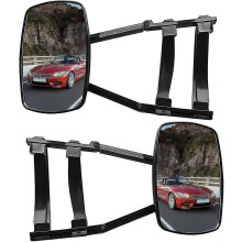 (2pcs, One size) Mirror Extenders For Towing, Universal Clip-on Towing Mirrors On Side Adjustable Rotation Clamp On Towing Mirror Dual View Tow Mirror
