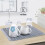 Silicone Dish Drying Mat for Kitchen Counter, 2-Pack Fast Drying Pad, Non-Slip Dish Drainer Mat, He 2