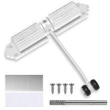 Automatic Door Closer Interior Door, Spring-Loaded Door Closer No Drilling, Adjustable Door Closer