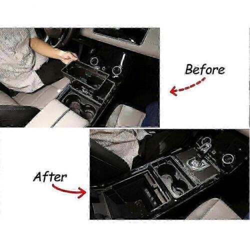 Center Console Organizer for Range Evoque 2020 Car Water Cup Holder Storage Box Accessories 2
