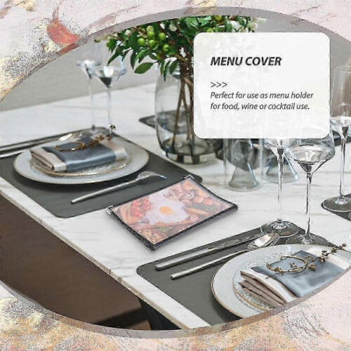 Transparent Restaurant Menu Covers for A4 Size Book Style Cafe Bar 8 Pages 16 View 2