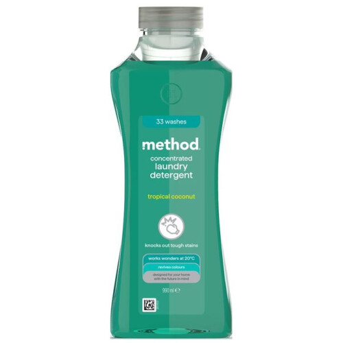 Method Method Concentrated Laundry Detergent Tropical Coconut 990ml
