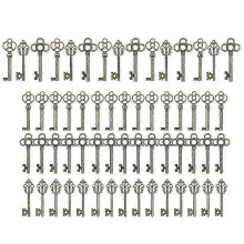 Vintage Large Master Key Set Charm Complete Master Key Antique Master Castle Dungeon Pirate Key 60P