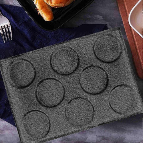 Silicone Hamburger Bread Forms Perforated Bakery Non Stick Baking Sheets Fit Half Pan Size 2