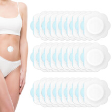 30pcs Castor Oil Belly Button Pack Wrap, 2.76in Self-Adhesive Non-Reusable Highly Absorbent Non-Woven Fabrics Castor Oil Pad Cover Navel Sticker
