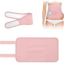 (Pink) Castor Oil Pack, 2Pcs Reusable Castor Oil Pack Wrap Kit, Organic Castor Oil Compression Wrap for Liver Detox with Storage Bag, Castor Oil Wrap