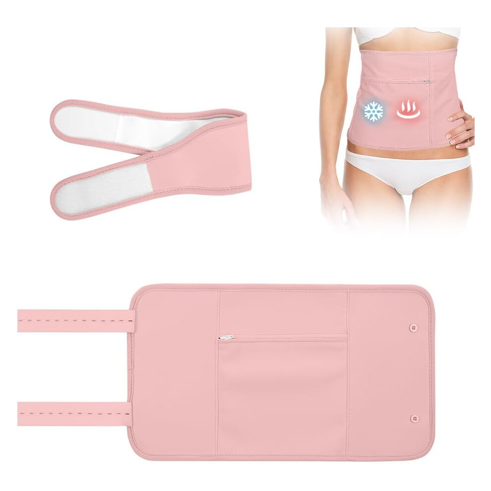 Gogerstar Pink (Pink) Castor Oil Pack, 2Pcs Reusable Castor Oil Pack Wrap Kit, Organic Castor Oil Compression Wrap For Liver Detox With Storage Bag, Castor Oil Wrap
