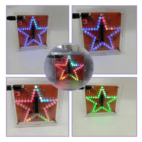 LED Light Pentagram Electronic DIY Kit Electronics Making DIY Kit Pentagram 2