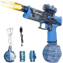 Electric Water Gun, Automatic Water Pistols for Kids Adults, 500CC Powerful Long Range Motorized Water Gun with Lighting Effects